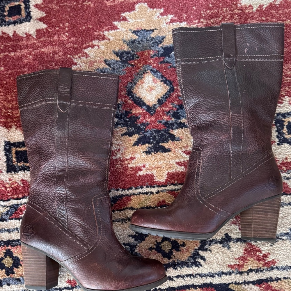 Timberland Dark Brown Heeled Boots
